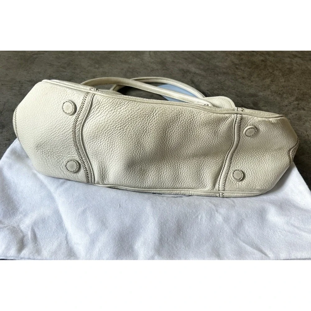 Prada  Leather Vitello Daino Push Lock Shoulder Bag Authentic - Picture 16 of 16